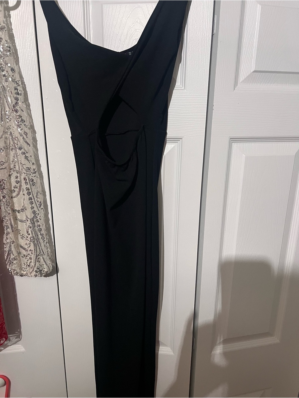Nasty Gal Black Backless Column Dress